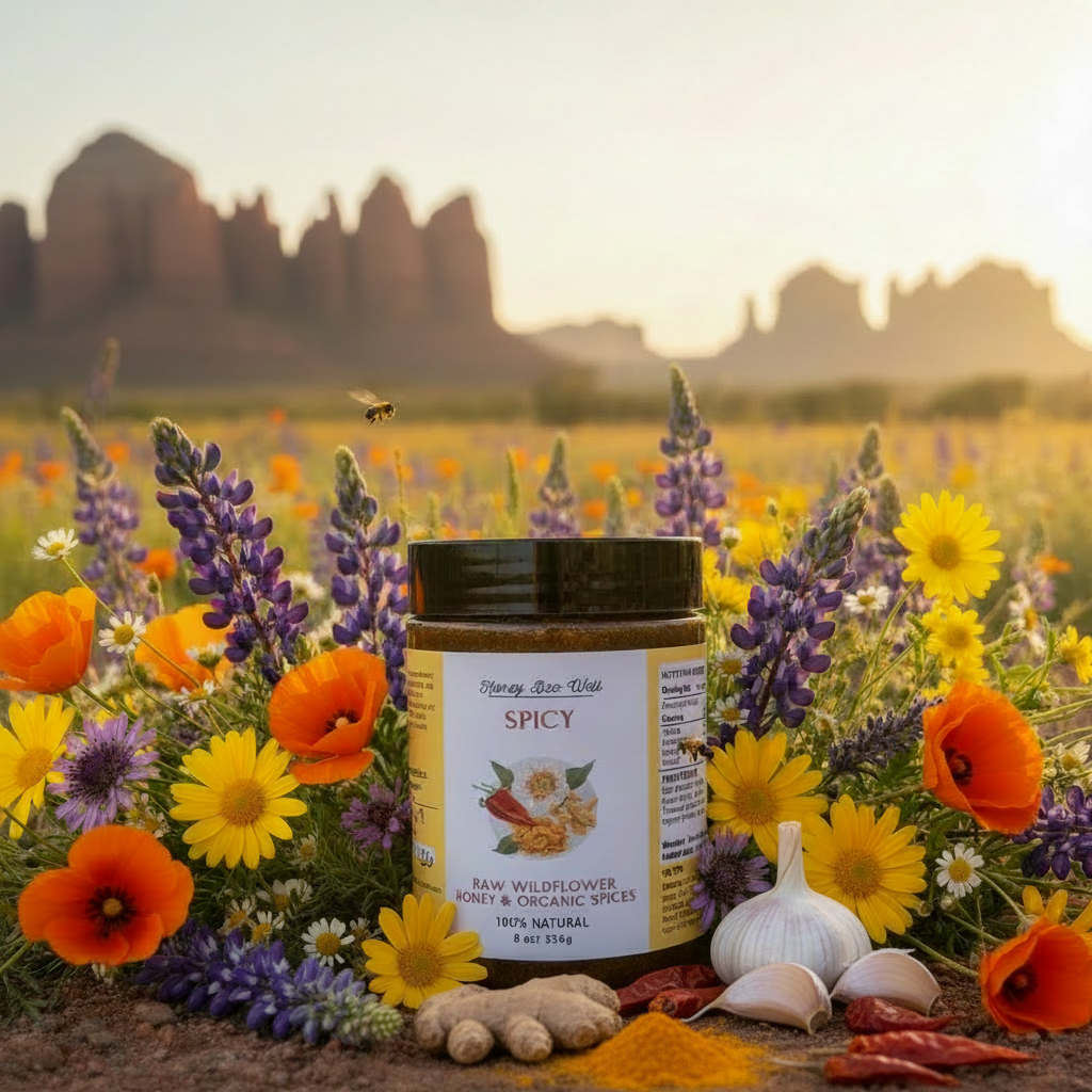 Honey Bee-Well SPICY with Spices and Flowers