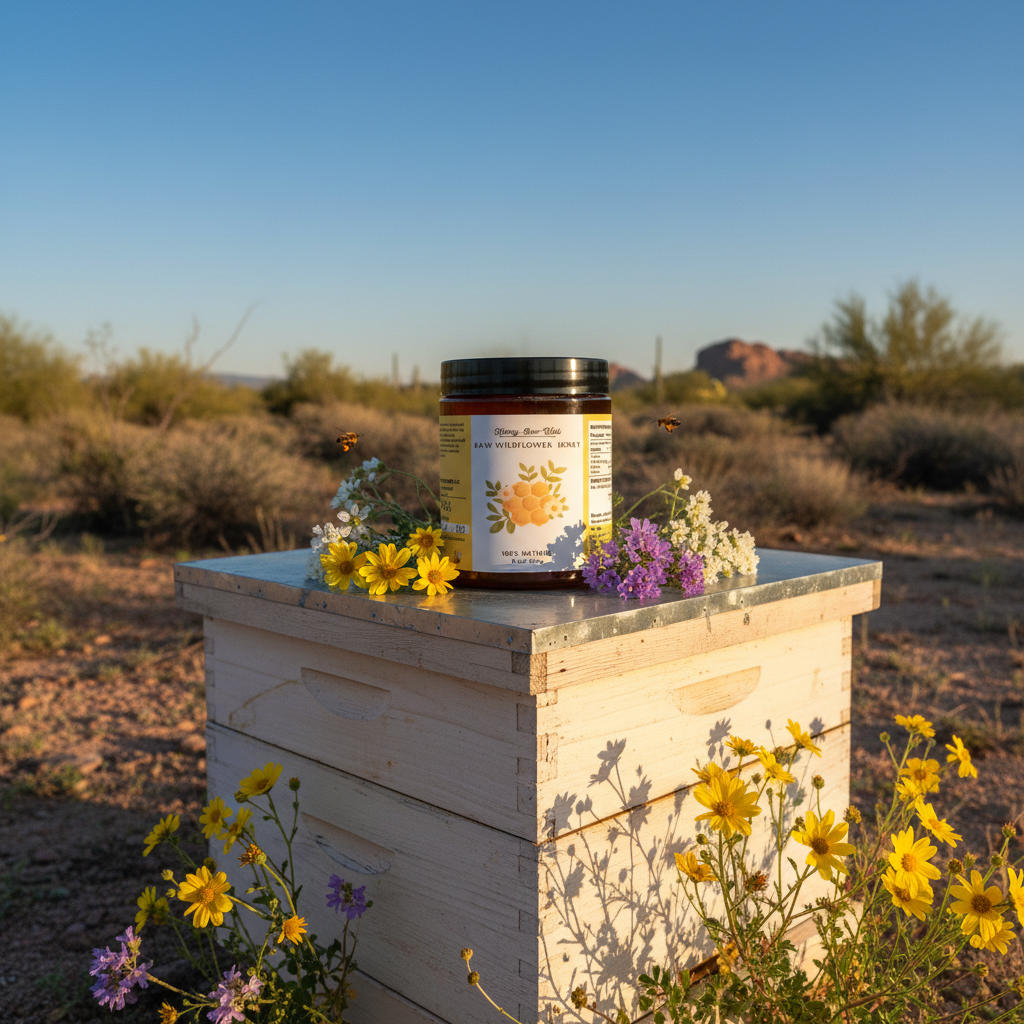 Raw Wildflower Honey Beehives